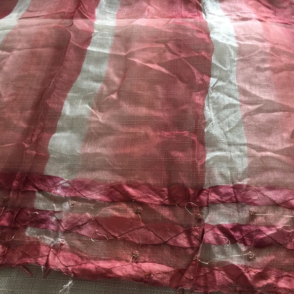 Sheer Pareo Sarong. Pink Red White NWOT - Picture 5 of 5